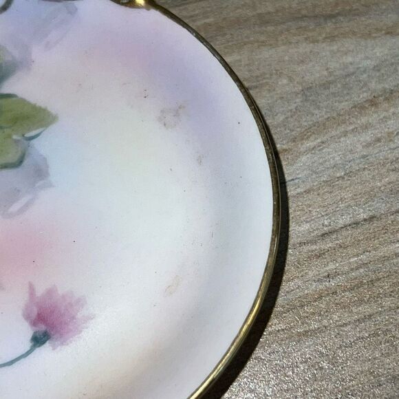 Antique Noritake Hand Painted Floral Bowl With Gold Trim Japan Made CottageCore - Picture 4 of 9